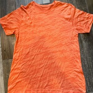 Lululemon Men's Orange camo athletic shirt